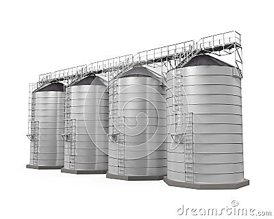 Agricultural Silo Isolated Stock Photo