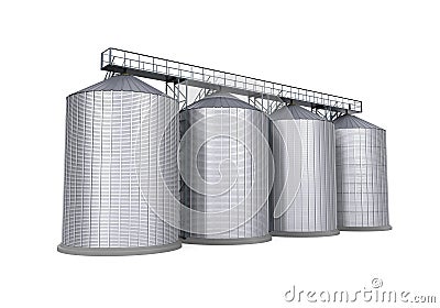 Agricultural Silo Isolated Stock Photo