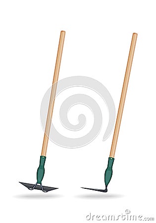 Agricultural tool for weeding a vegetable garden Vector Illustration