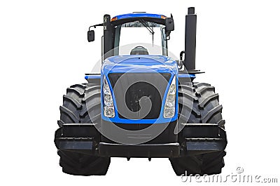 Agricultural tractor front view Stock Photo