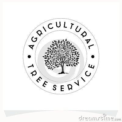 Agricultural Tree Logo Design Templates Vector Illustration