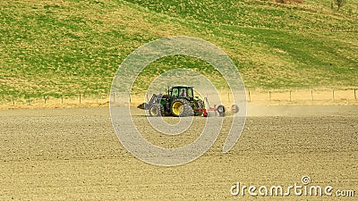 Agricultural work in the spring Editorial Stock Photo