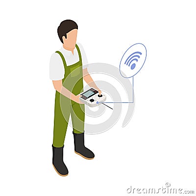 Agriculture Automation Icon Vector Illustration