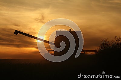 Agriculture - combine Stock Photo