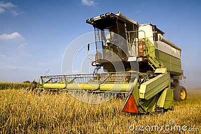 Agriculture - Combine Stock Photo