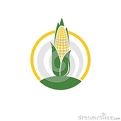 Agriculture corn vector icon design Cartoon Illustration