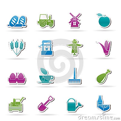 Agriculture and farming icons Vector Illustration