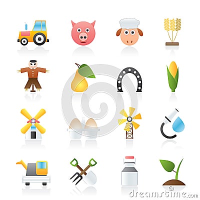 Agriculture and farming icons Vector Illustration