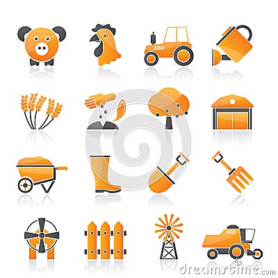 Agriculture and farming icons Vector Illustration