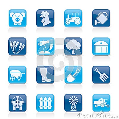 Agriculture and farming icons Vector Illustration