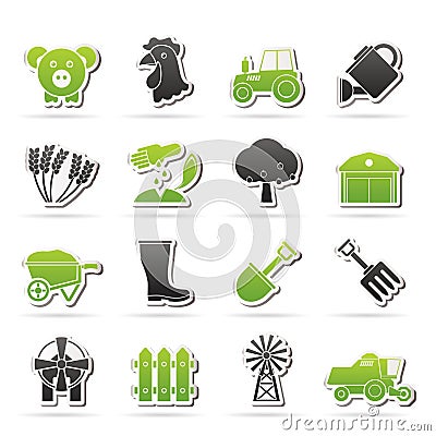 Agriculture and farming icons Vector Illustration