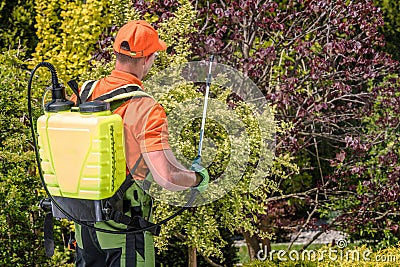 Agriculture Fertilization Job Stock Photo