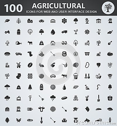 Agriculture icon set Vector Illustration