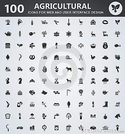 Agriculture icon set Vector Illustration