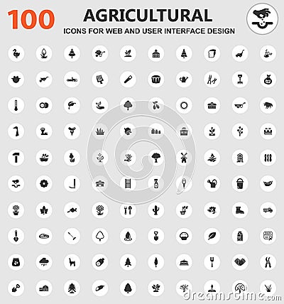 Agriculture icon set Stock Photo