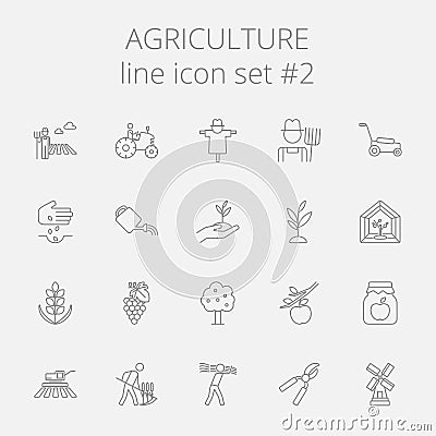 Agriculture icon set Vector Illustration