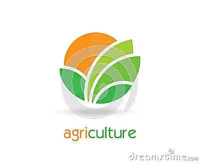 Agriculture Logo Template Design. Icon, Sign or Symbol. Vector Illustration