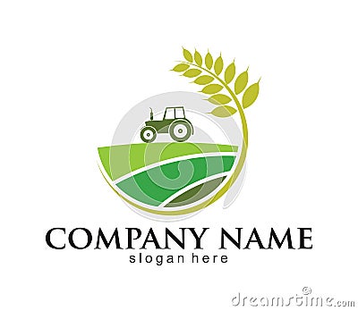 agriculture logo template, Design. Icon, Sign or Symbol. farm, nature, ecology. Vector Vector Illustration