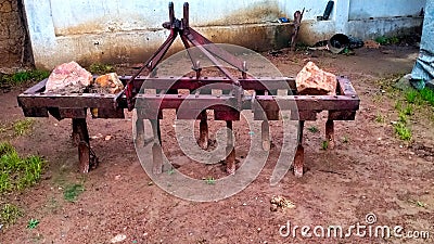 The Agriculture Soil Cultivator . Stock Photo