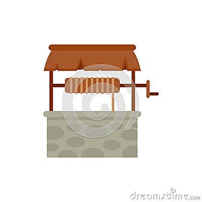 Agriculture water well icon flat isolated vector Vector Illustration