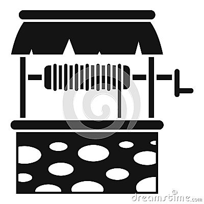 Agriculture water well icon, simple style Vector Illustration