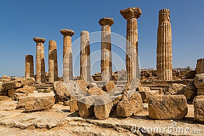 AGRIGENTO TEMPIO ERCOLE Stock Photo