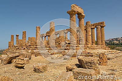 AGRIGENTO TEMPIO HERA Stock Photo