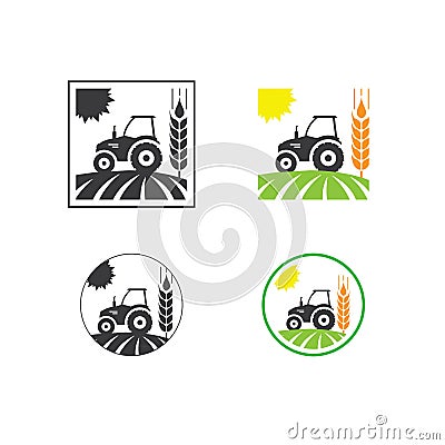 Agro company icons design. Sign or Symbol, logo design for agriculture company, farm Vector Illustration