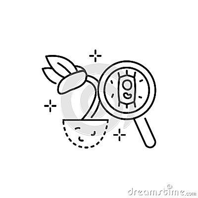 Agronomics line icon. Isolated vector element. Vector Illustration