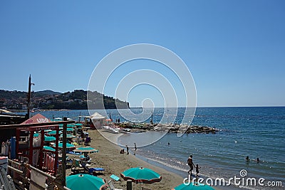 Agropoli beach on the Cilentan coast, Italy Editorial Stock Photo