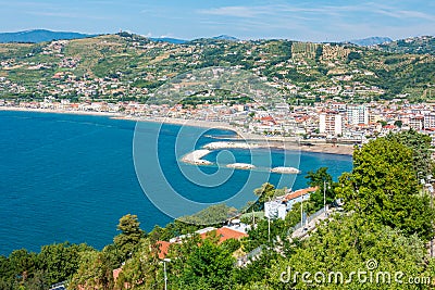 Agropoli on a sunny summer day. Salerno, Cilento, Campania, Italy. Stock Photo