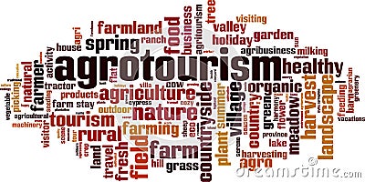 Agrotourism word cloud Vector Illustration