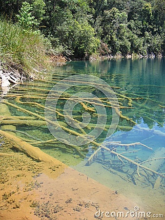 Agua Azul - Lagunas de Montebello - Mexico Stock Photo