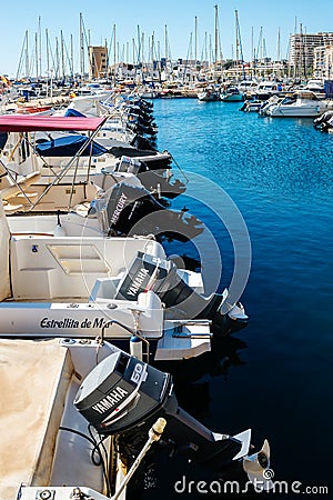 Aguadulce, Spain; february 14th 2021: View of Aguadulce marina Editorial Stock Photo