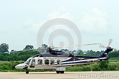 AgustaWestland AW189 Asia tour visiting Thailand Editorial Stock Photo