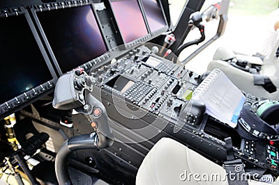 AgustaWestland AW189 cockpit Editorial Stock Photo