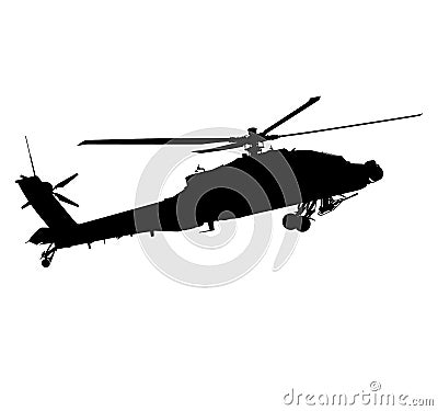 AH-64 Apache military aircraft helicopter attack flying, Longbow Air Force Military helicopter Silhouette Stock Photo