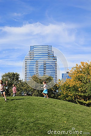 Ah-Nab-Awen Park, Grand Rapids Michigan Editorial Stock Photo