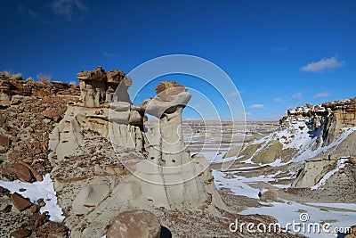 Ah-Shi-Sle-Pah Wilderness Study Area in winter ,New Mexico Stock Photo