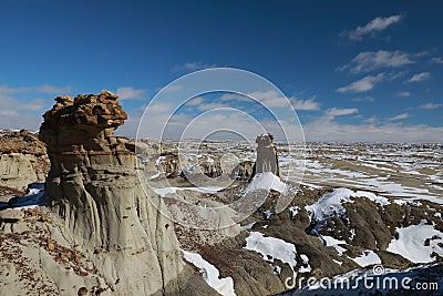 Ah-Shi-Sle-Pah Wilderness Study Area in winter ,New Mexico Stock Photo