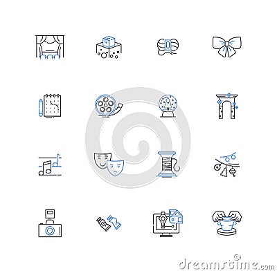 Ahead of time line icons collection. Punctual, Prepared, Anticipating, Proactive, Early, Timely, Precise vector and Vector Illustration