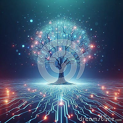 AI abstract security connection graphic internet other system Stock Photo