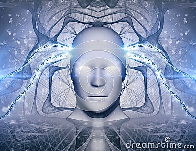 AI Artificial Intelligence Abstract Concept Stock Photo