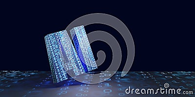 AI artificial intelligence background image network digital computer technology 3D illustration Cartoon Illustration