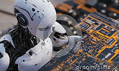 AI, Artificial Intelligence concept,3d rendering,conceptual image Stock Photo