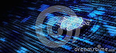 AI, artificial intelligence, intelligent ai brian, sentient, conscious, generative ai, Internet Technology Concept Stock Photo