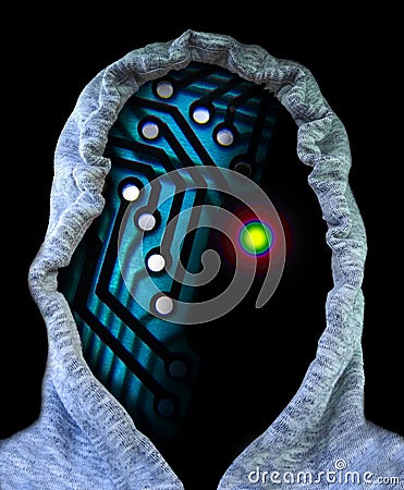 Ai artificial intelligence cyborg robot android automaton future Stock Photo