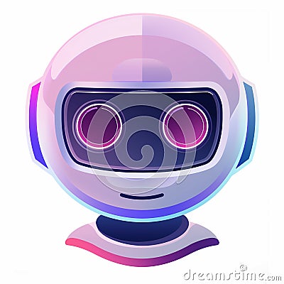 AI assistant icon. Chat bot icon design. Virtual smart assistant Bot icon. Chatbot symbol concept. Artificial intelligence Stock Photo