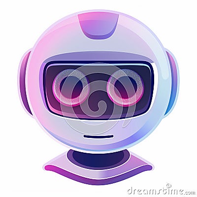 AI assistant icon. Chat bot icon design. Virtual smart assistant Bot icon. Chatbot symbol concept. Artificial intelligence Stock Photo