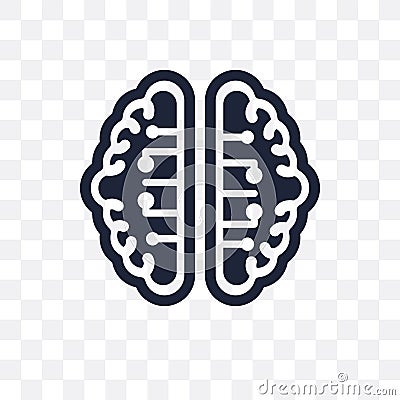 ai Brain transparent icon. ai Brain symbol design from Artificial Intellegence collection. Simple element vector illustration. Ca Vector Illustration